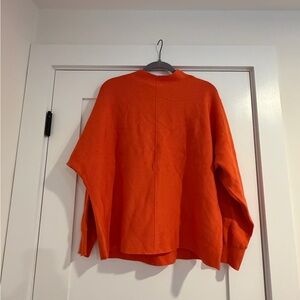 NWT By Anthropologie Vibrant Orange Mockneck Sweater